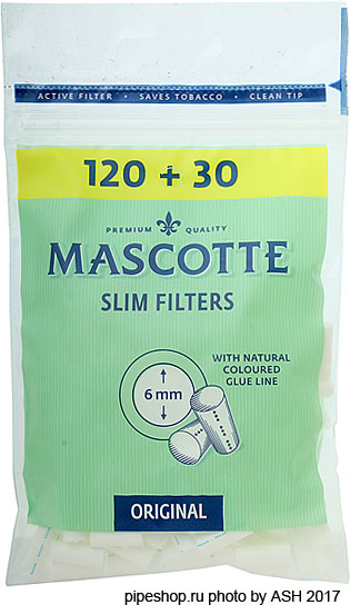    MASCOTTE SLIM FILTERS 6mm,  120+30 .