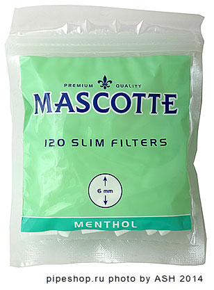    MASCOTTE SLIM FILTERS MENTHOL 6 mm,  120 .