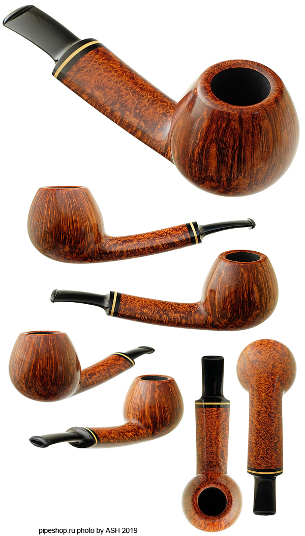   .  SMOOTH LONG OVAL SHANK SLIGHTLY BENT APPLE WITH BOXWOOD