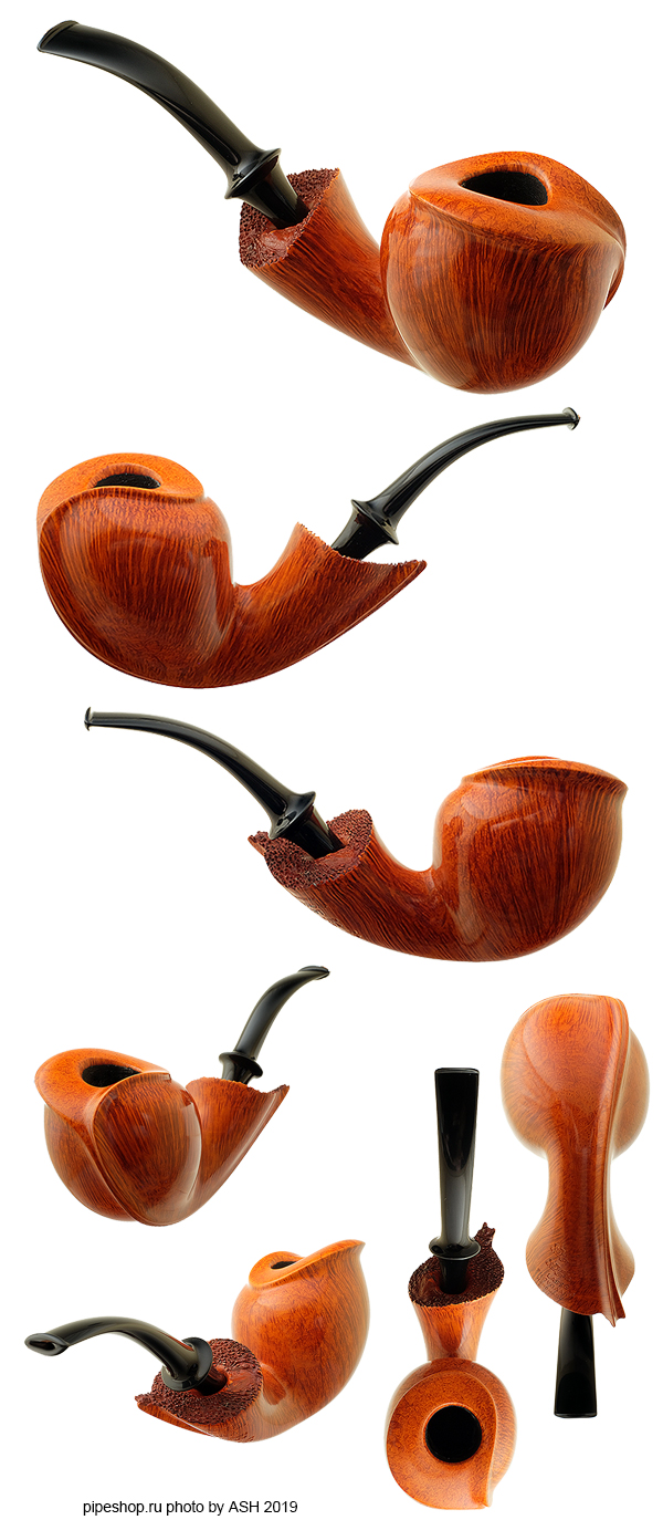   LASSE SKOVGAARD SMOOTH BENT TEAR DROP FREEHAND WITH PLATEAU Grade DOUBLE LIONS