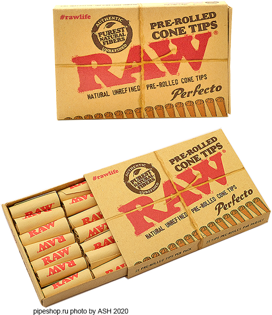    RAW PRE-ROLLED CONE TIPS PERFECTO,  21 .