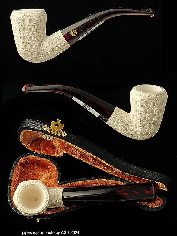   ALTINAY MEERSCHAUM CARVED BENT PANELED DUBLIN