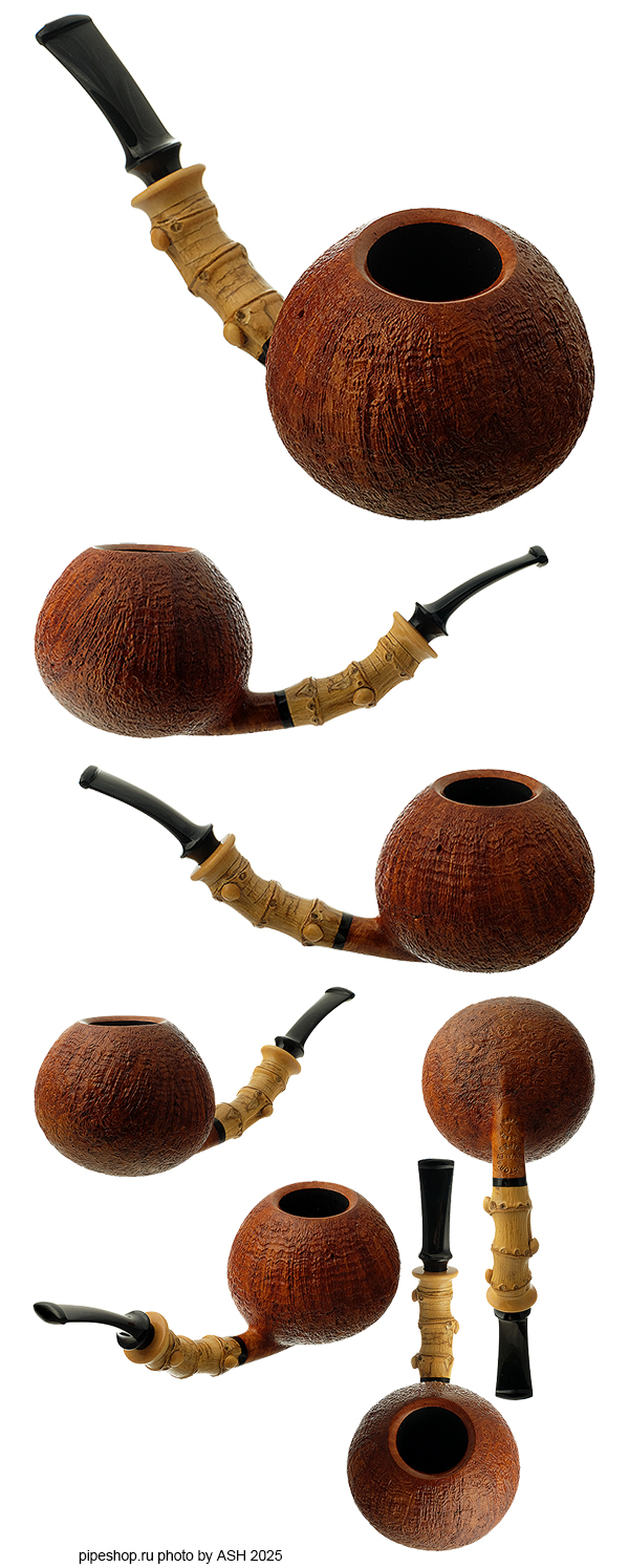   KOVALEV DOCTOR`S PIPES SANDBLAST BAMBOO BENT APPLE Grade FLASH