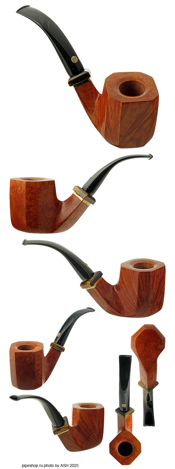   MASTRO DE PAJA "OCCHIO DU TIGRE" SMOOTH PANELED BENT SITTER ESTATE NEW UNSMOKED