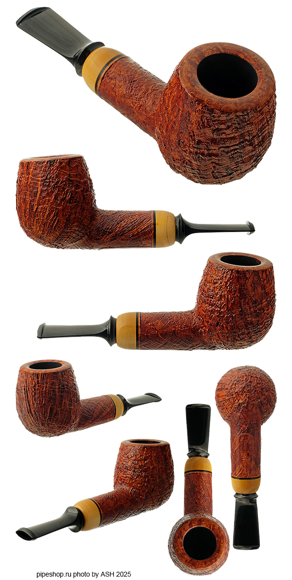   KONSTANTIN "BERK" BEREGOVOY BROWN CONTRAST SANDBLAST BILLIARD WITH BOXWOOD