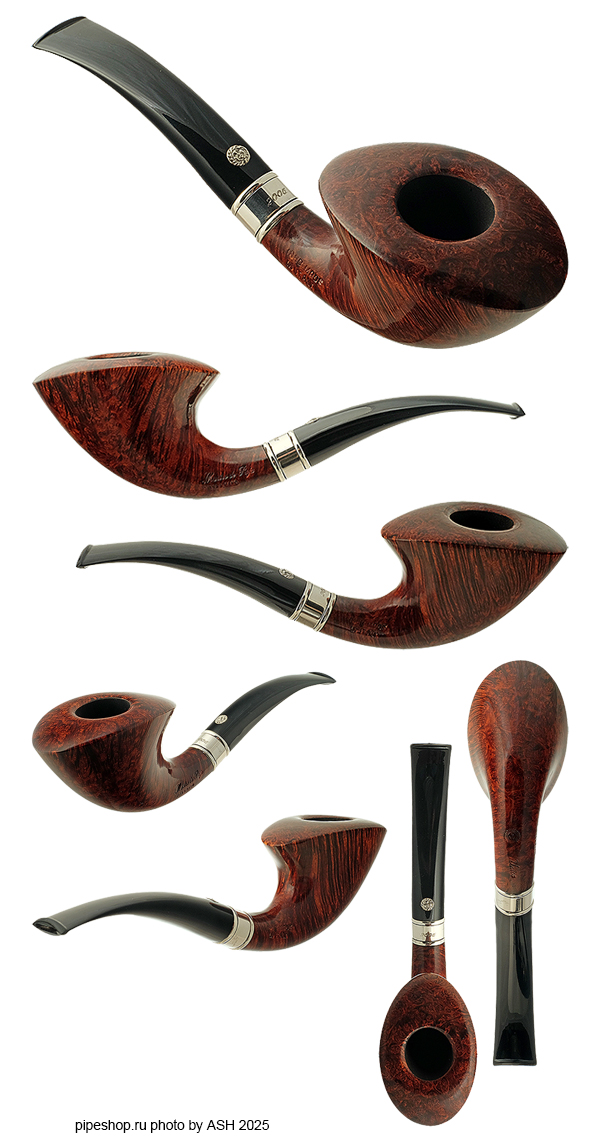   MASTRO DE PAJA UNICA POTY 2006 SMOOTH HORN WITH SILVER ESTATE NEW UNSMOKED,  9 