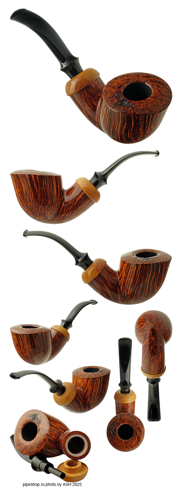   KONSTANTIN "BERK" BEREGOVOY SMOOTH BENT DUBLIN REVERSE CALABASH WITH BOXWOOD