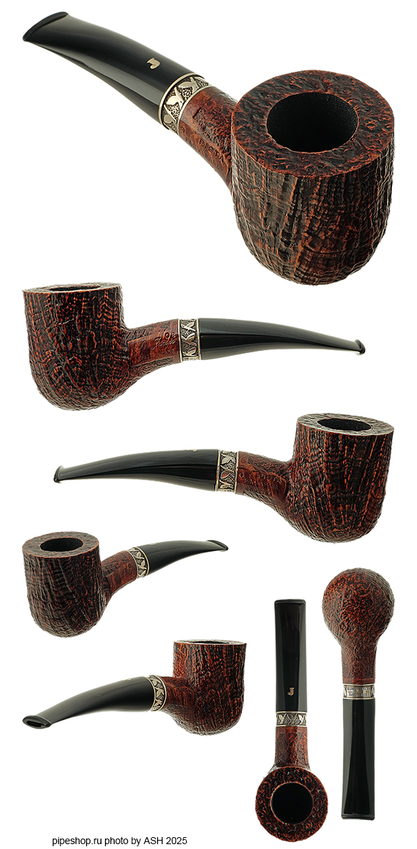   SER JACOPO SANDBLAST PICTA MAGRITTE 08 BENT POT WITH SILVER ESTATE NEW UNSMOKED