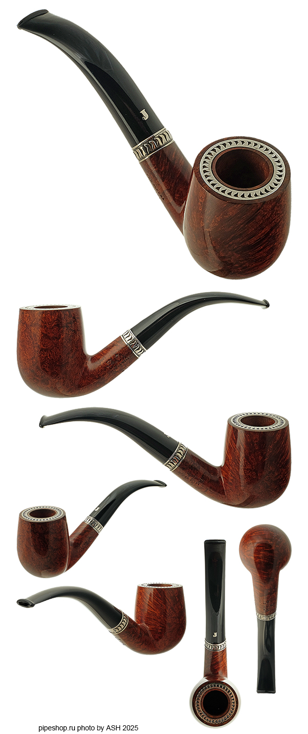   SER JACOPO DOMINA 2006 SMOOTH BENT BILLIARD #50 WITH SILVER ESTATE NEW UNSMOKED,  9 