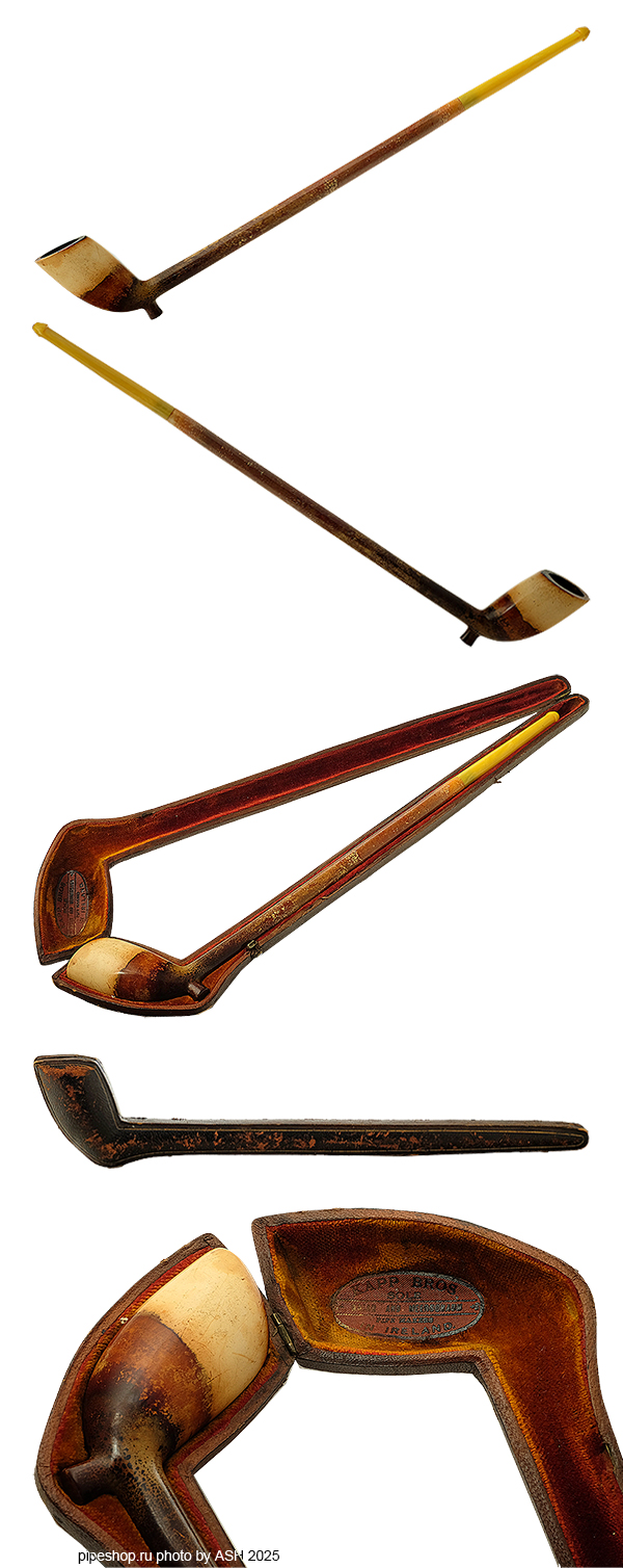   KAPP BROS. MEERSCHAUM CHURCHWARDEN CUTTY WITH CASE (pre-1875) ESTATE