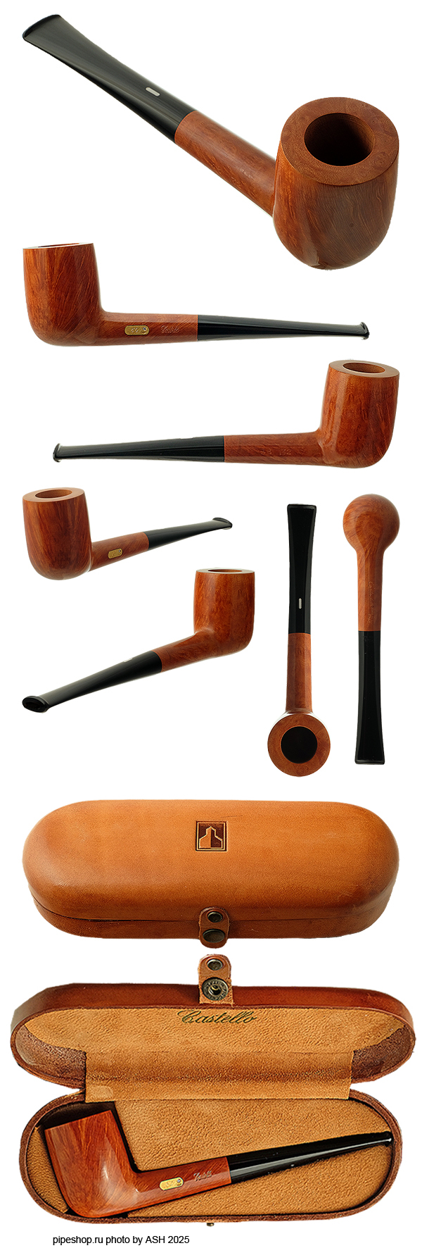   CASTELLO 50 ANNIVERSARY SMOOTH BILLIARD WITH CASE SB 132 (1997) ESTATE NEW UNSMOKED