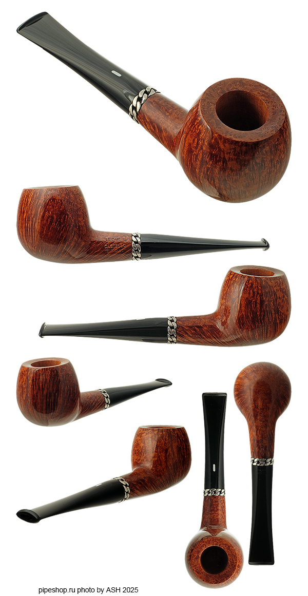   CASTELLO "CASTELLO" "LA CATENE" SMOOTH APPLE WITH SILVER 161.250 (2002) ESTATE NEW UNSMOKED