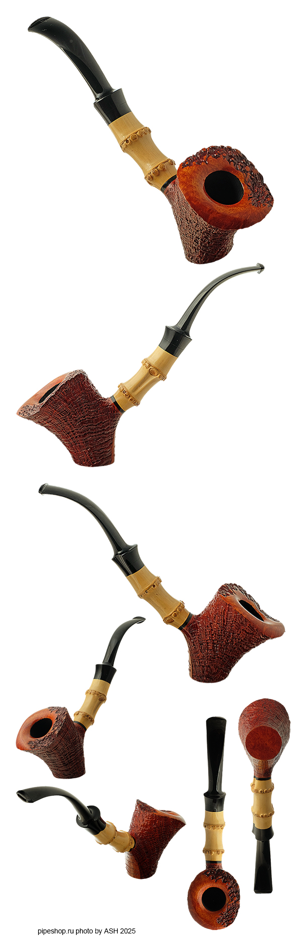   KONSTANTIN "BERK" BEREGOVOY TAN SANDBLAST BAMBOO PLATEAUX CHERRYWOOD