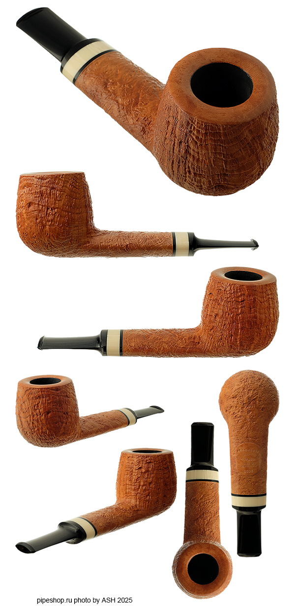   KONSTANTIN "BERK" BEREGOVOY TAN SANDBLAST OVAL SHANK BILLIARD WITH IVORITE