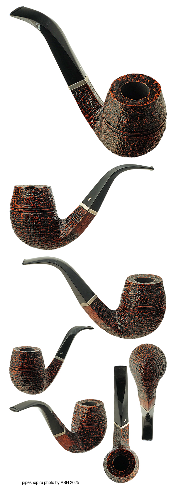   SER JACOPO MAXIMA MAXIMA SANDBLAST BENT BULLDOG WITH SILVER S2 ESTATE NEW UNSMOKED,  9 