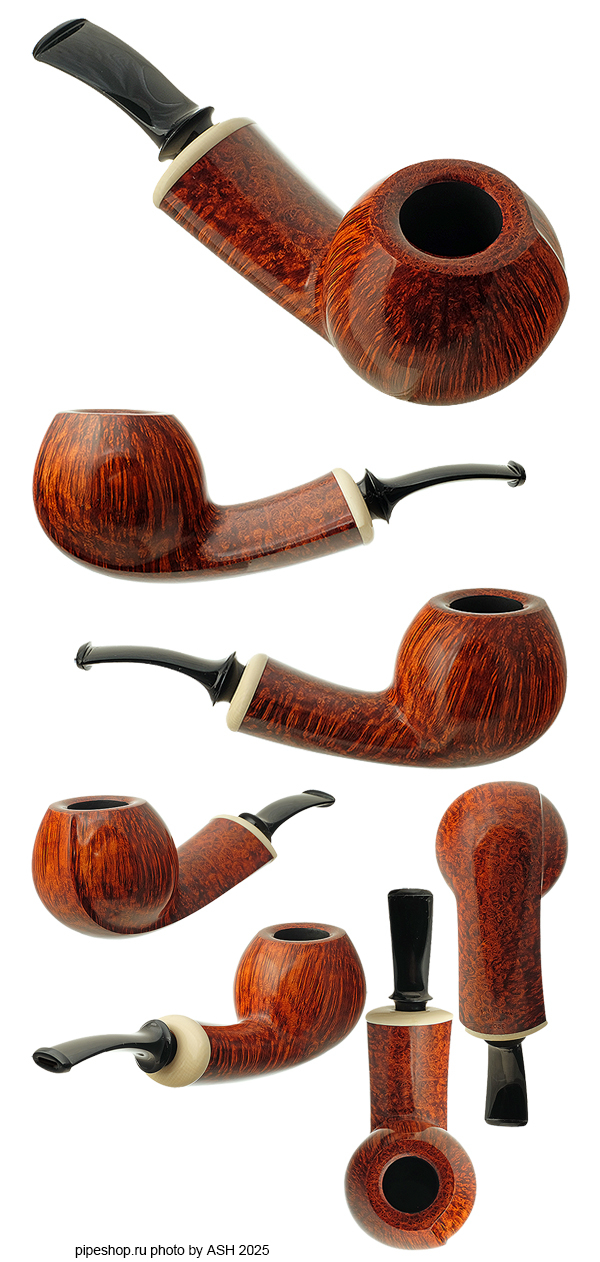   .  SMOOTH BENT TEAR DROP SHANK APPLE WITH MAMMOTH IVORY