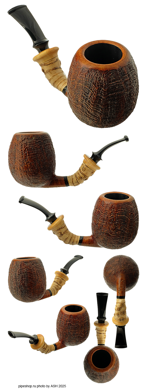 ����������� ������ KOVALEV DOCTOR`S PIPES SANDBLAST BAMBOO BENT EGG Grade FLASH 1630