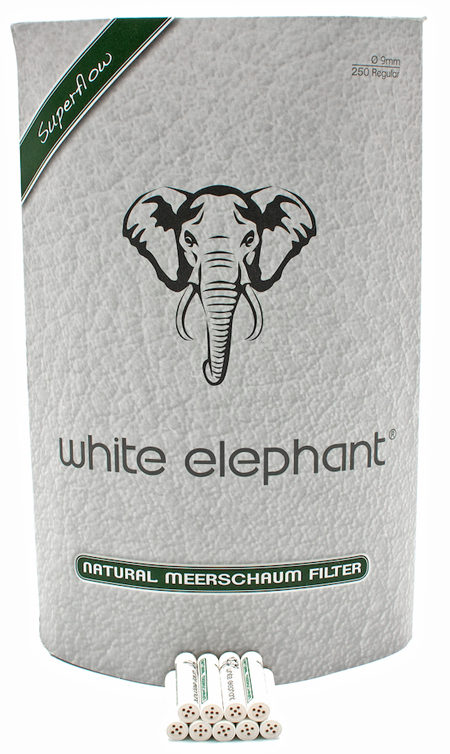 Фильтры трубочные WHITE ELEPHANT NATURAL MEERSCHAUM FILTER 9 mm, 250 шт.