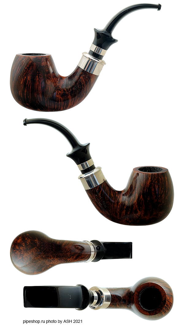   BIG-BEN PIPE OF THE YEAR 2001 LIMITED EDITION 2-250 SMOOTH BENT WITH SILVER ESTATE,  9 