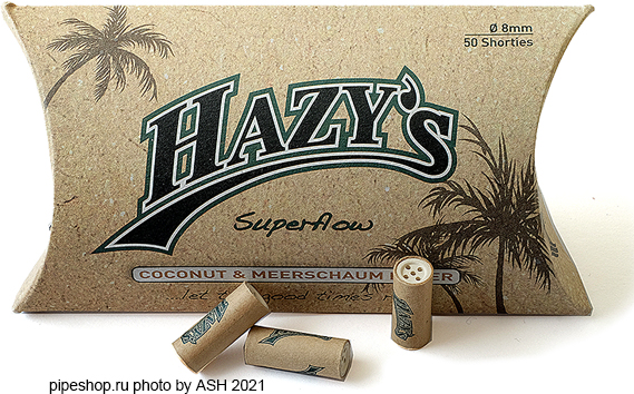   HAZY`S Superflow COCONUT & MEERSCHAUM FILTER 8 mm,  50 .