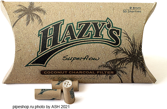    HAZY`S Superflow COCONUT CHARCOAL FILTER 8 mm,  50 .