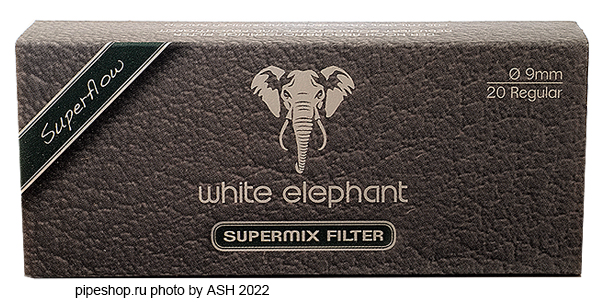 Фильтры трубочные WHITE ELEPHANT SUPERMIX FILTER УГОЛЬ-ПЕНКА 9 мм, 20 шт.