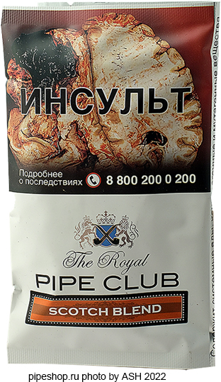 Трубочный табак THE ROYAL PIPE CLUB SCOTCH BLEND, кисет 40 г.