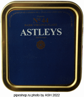 Трубочный табак ASTLEY`S No.44 DARK VIRGINIA FLAKE Full Strenght, банка 50 g.