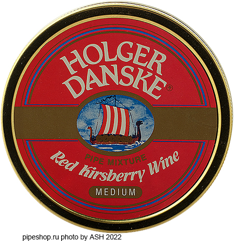 Трубочный табак HOLGER DANSKE RED KIRSBERRY WINE, банка 100 г.
