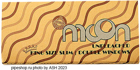     MOON KING SIZE SLIM DOUBLE WINDOWS UNBLEACHED + TIPS,  64+64