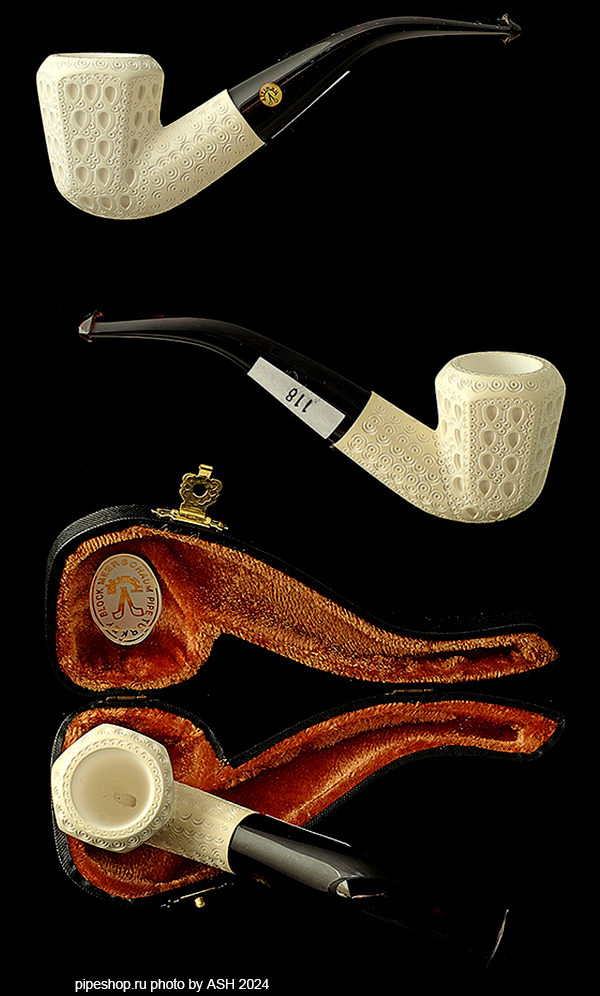   ALTINAY MEERSCHAUM CARVED BENT PANELED DUBLIN