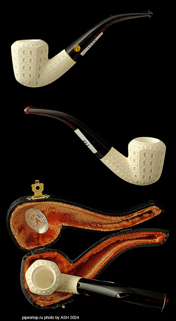   ALTINAY MEERSCHAUM CARVED BENT PANELED DUBLIN