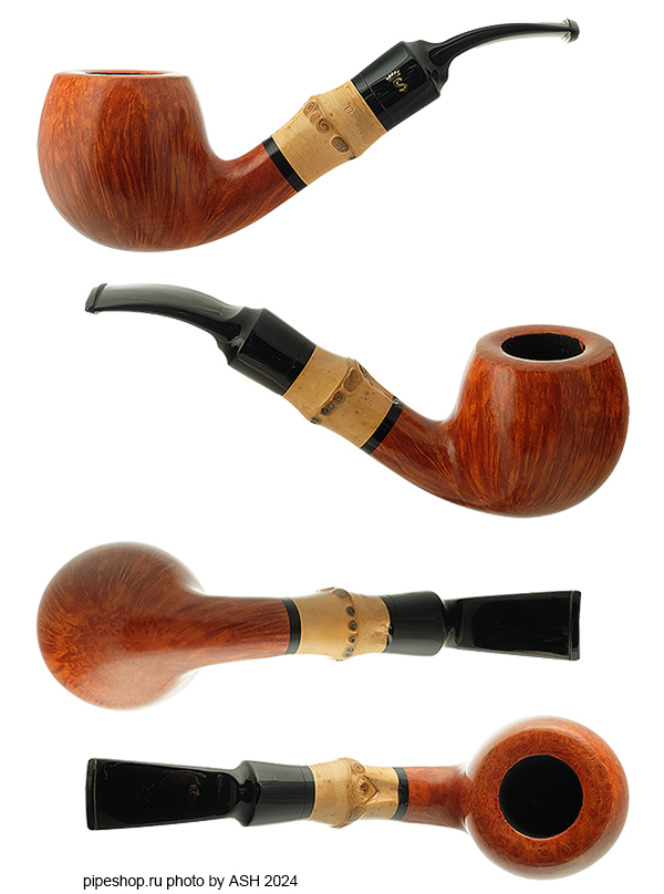   STANWELL BAMBOO SMOOTH BENT APPLE ESTATE NEW UNSMOKED,  9 