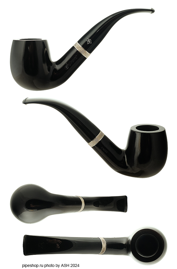   SILVANO PARTY BLACK SMOOTH BENT BILLIARD ESTATE NEW UNSMOKED,  9 