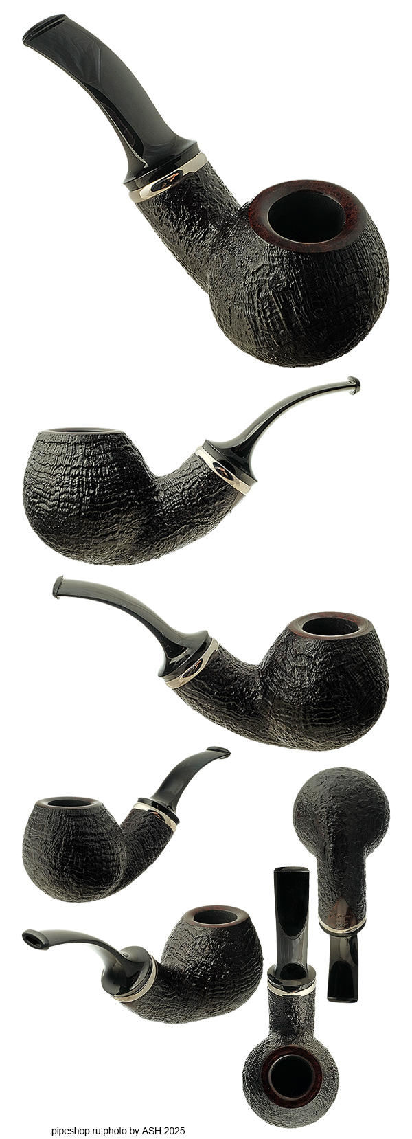   .  SANDBLAST BENT APPLE WITH SILVER