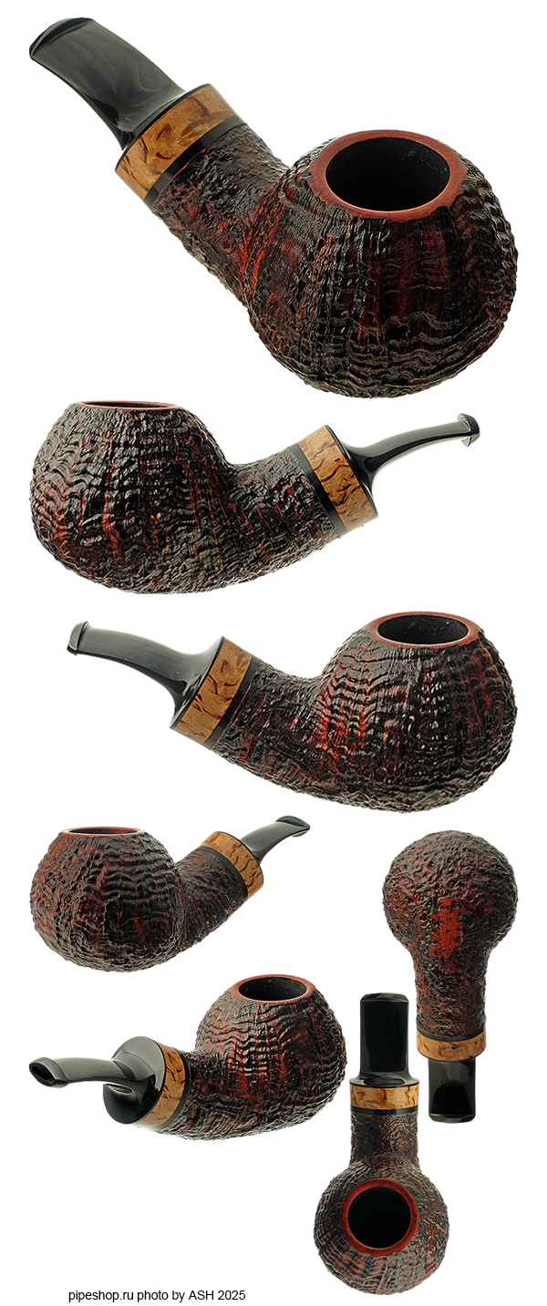   KONSTANTIN "BERK" BEREGOVOY SANDBLAST BENT APPLE NOSEWARMER WITH MAZUR BIRCH