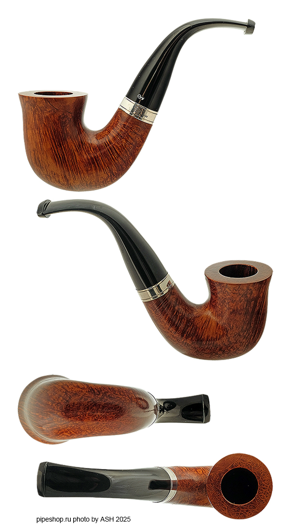   PETERSON FLAME GRAIN SMOOTH CALABASH WITH SILVER XL11 ESTATE NEW UNSMOKED (2000),  9 