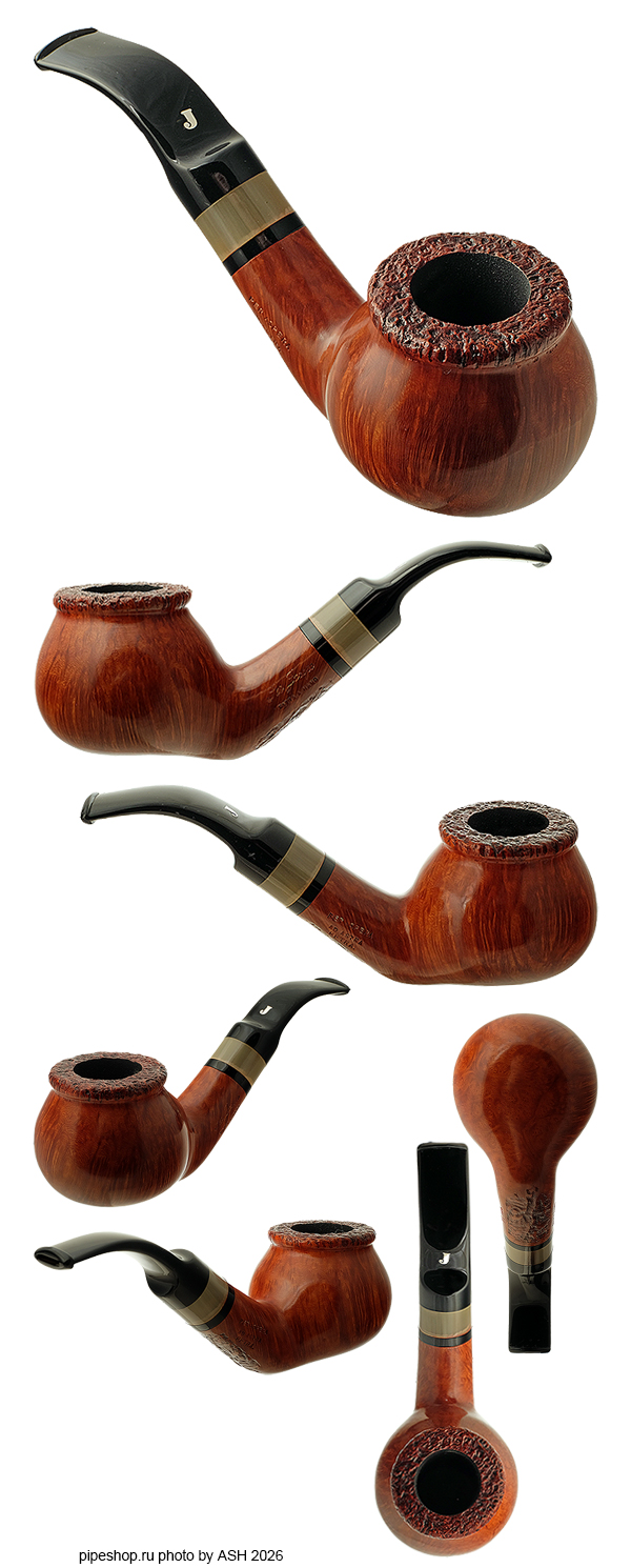 ����������� ������ SER JACORO SEMISANDBLASTED BENT PUMPKIN WITH HORN ESTATE NEW UNSMOKED