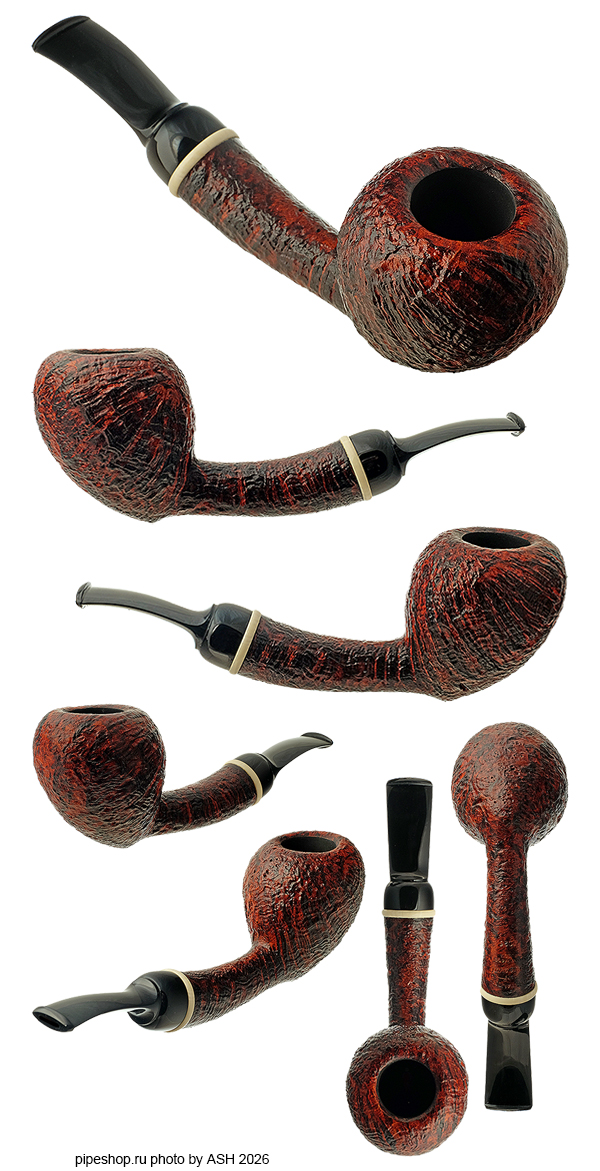 ����������� ������ KONSTANTIN "BERK" BEREGOVOY RED CONTRAST SANDBLAST BENT ACORN WITH IVORITE
