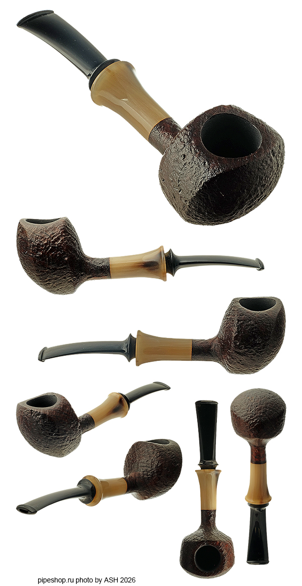 ����������� ������ TOM RICHARD SANDBLAST ELEPHANT FOOTH WITH HORN Gr. BC ESTATE NEW UNSMOKED