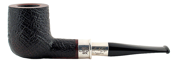 Курительная трубка Lorenzetti black sandblast silver spigot, Кубок Мира 2007, Санкт-Петербург