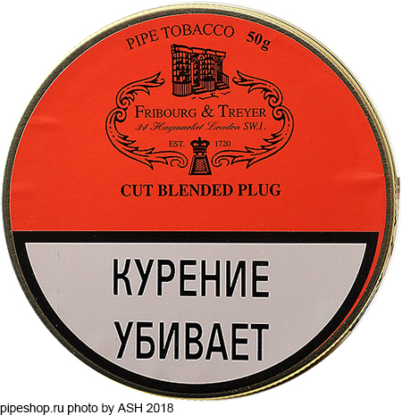Трубочный табак FRIBOURG & TREYER "Cut Blended Plug", банка 50 г.