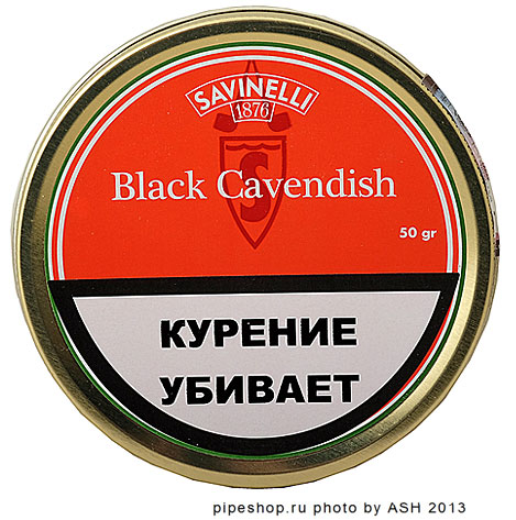 Трубочный табак SAVINELLI BLACK CAVENDISH, банка 50 g