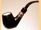   LORENZETTI Black mat silver ring with meerschaum 51