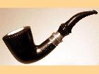   LORENZETTI Black mat silver ring with meerschaum 52