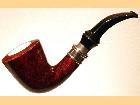   LORENZETTI DARK BROWN silver ring with meerschaum 52