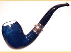   LORENZETTI DARK BLUE silver ring with meerschaum 54