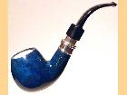   LORENZETTI DARK BLUE silver ring with meerschaum 56