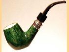   LORENZETTI DARK GREEN silver ring with meerschaum 51